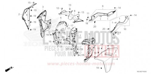 CARENAGE MILIEU (1) CRF1100A3S de 2025
